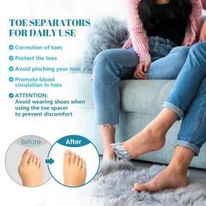 1Pair Soft Silicone Toe Separator